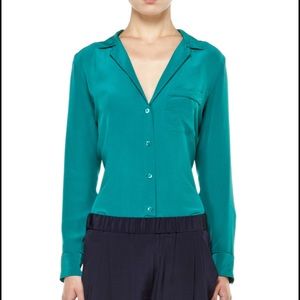 Equipment Keira Blouse in Dark Green